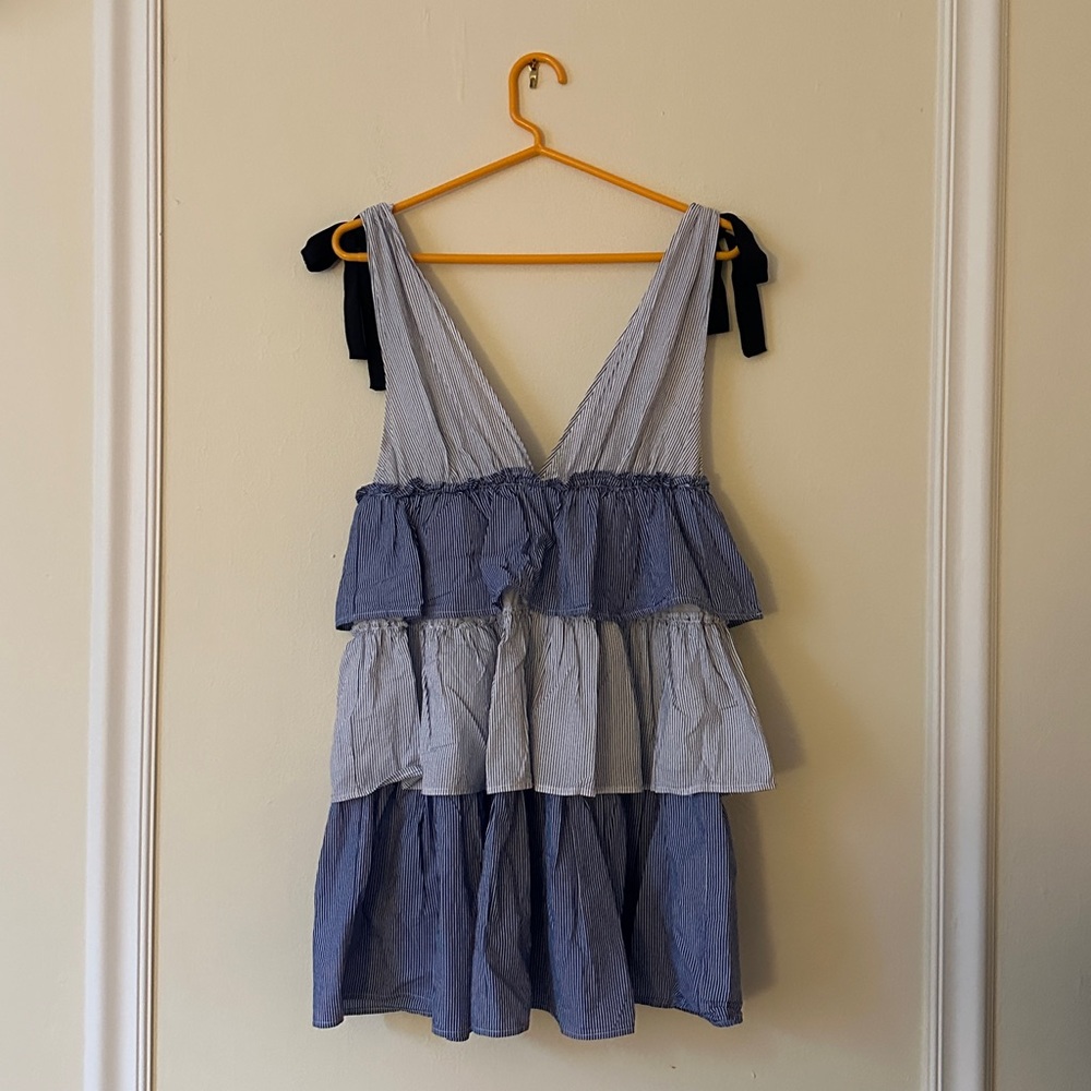 Ruffle Coastal Core Mini Dress